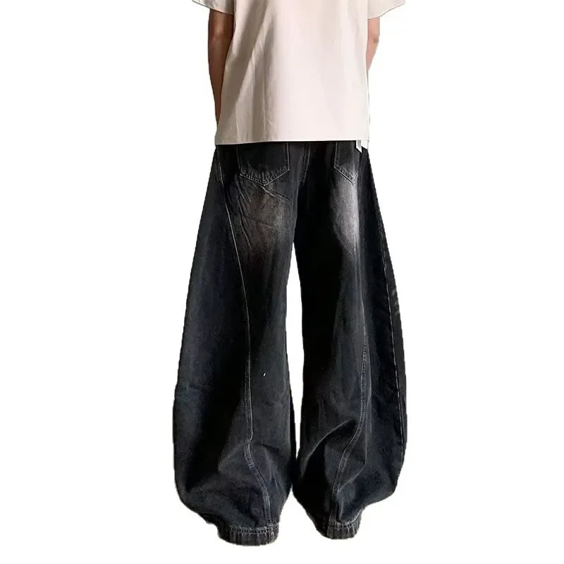 Blade Washed Wide-Leg Jean