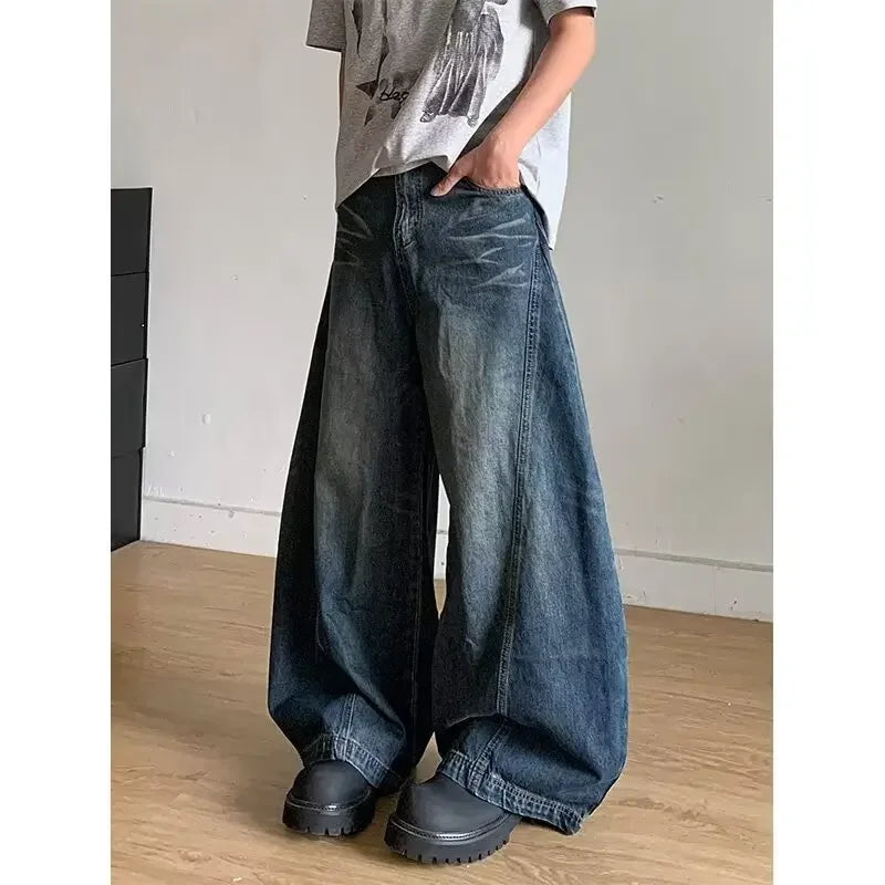 Blade Washed Wide-Leg Jean