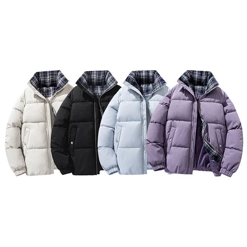 Core Plaid-Lined Puffer Jacket