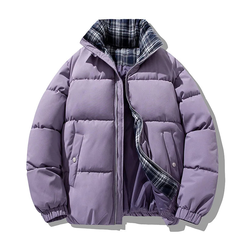 Core Plaid-Lined Puffer Jacket
